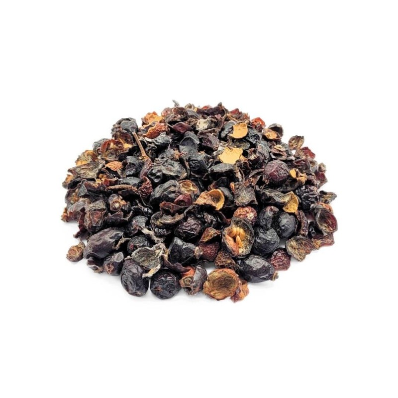 L'Églantier Cynorhodon fruit cassé (Rosa canina)