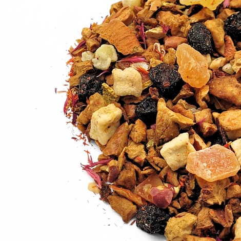 Summer Sun Fruit Tea – Citrus Infusion with Apple, Papaya, and Aronia