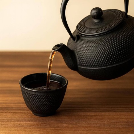 Teekanne aus Gusseisen Schwarze "Nangang" 800ml | japanischen Stil