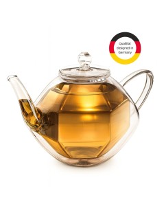 Double Wall Glass Teapot - Diamond Design 800ml | Exclusive design of Creano