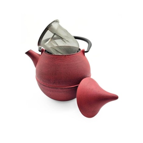 Teiera in Ghisa Rosa Kanji da 700 ml con Infusore para Tè - Alta Qualità