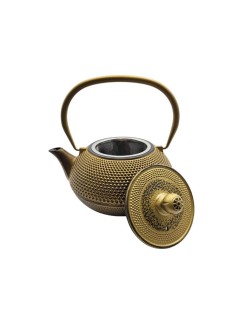 Tetera de Hierro Dorada Wansu 800 ml – Elegancia Japonesa para Infusiones