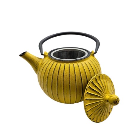 Tetera de Hierro Amarilla Shatra 800ml – Diseño y Elegancia Japonesa