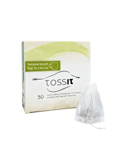Japanese Tea Filters Tossit - 50 Units | Pouches with drawstring for tea