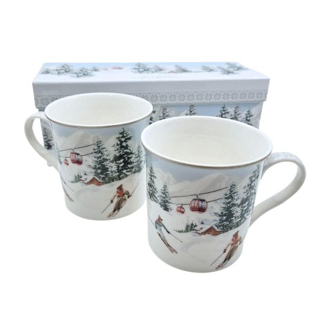 Set de 2 Tasses en Porcelaine Winter – 300 ml - Idées cadeaux de Noël