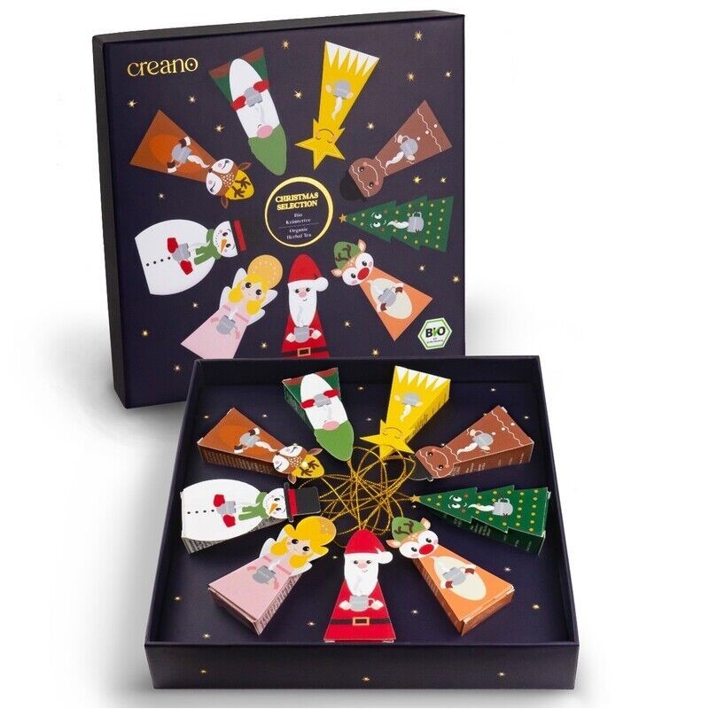 Coffret de Tisanes Bio Creano Premium Noël - 9 Pyramides - Cadeau Spécial