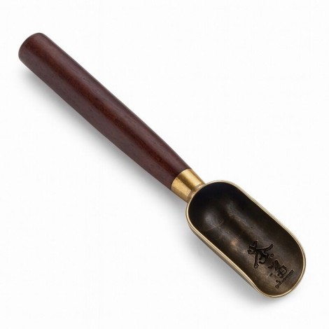 Cuillère de Dosage pour Thé en Laiton et Bois – Élégante et Résistante