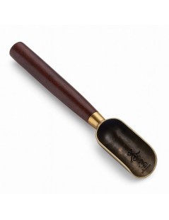 Cucchiaio di Dosaggio per Tè in Ottone e Legno – Elegante e Resistente