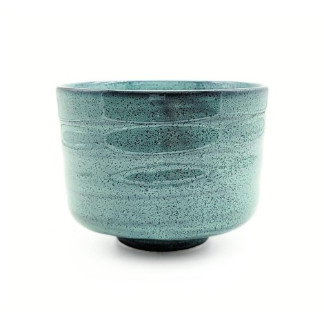 Chawan Taiki Kanji Green – Handgefertigte Keramik-Schale für Matcha