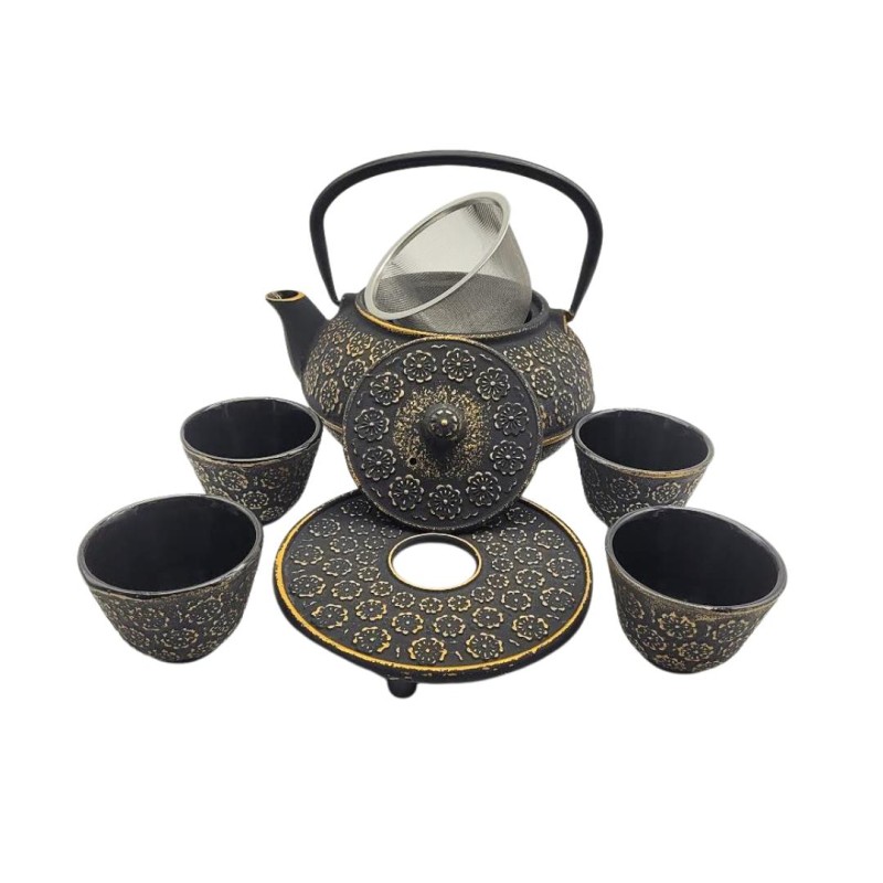 Set Teiera in Ghisa Yangste con 4 Tazze – Tradizione Giapponese