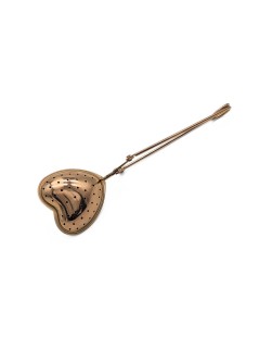 Infusor para Chá Rose Gold - Pinça em Coração