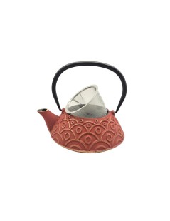 Teekanne aus Gusseisen Rot Benxi 800ml - Japanischer Stil mit Edelstahlsieb