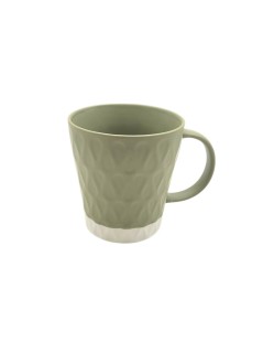 Porcelain Mug Cozy Dark Green 260ml - Textured and Modern Design