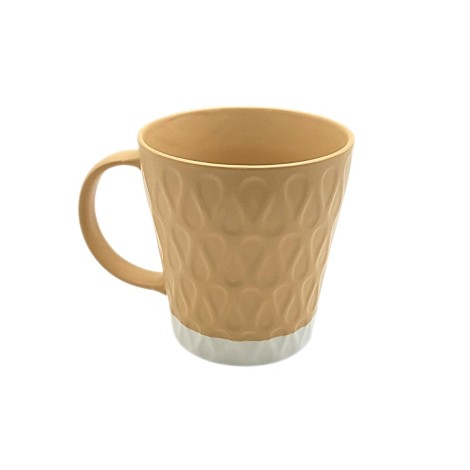 Tasse en Porcelaine Cozy Orange - 260 ml - Design Moderne et Texturé