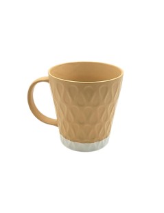 Porzellantasse Cozy Orange - 260 ml – Modernes, strukturiertes Design