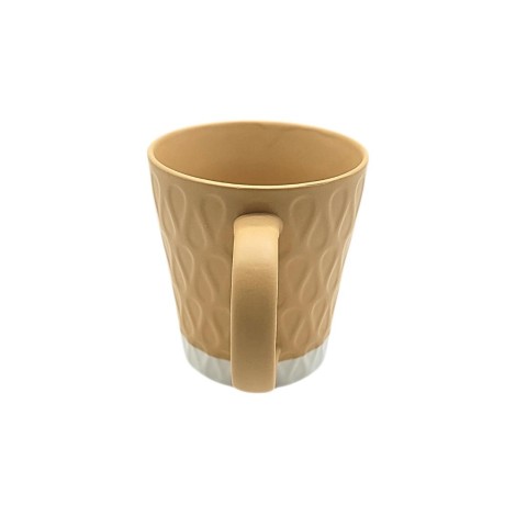 Taza de Porcelana Cozy Orange – 260ml – Diseño Moderno con Textura
