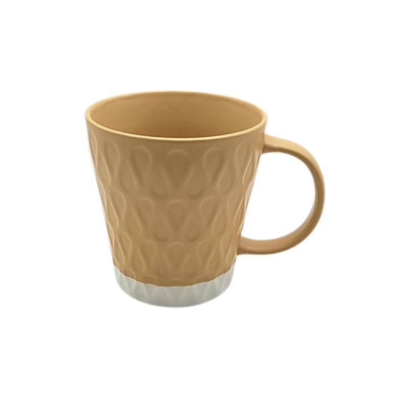 Tasse en Porcelaine Cozy Orange - 260 ml - Design Moderne et Texturé