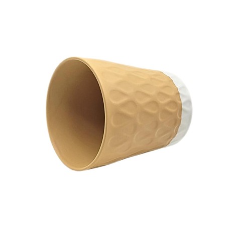 Tasse en Porcelaine Cozy Orange - 260 ml - Design Moderne et Texturé