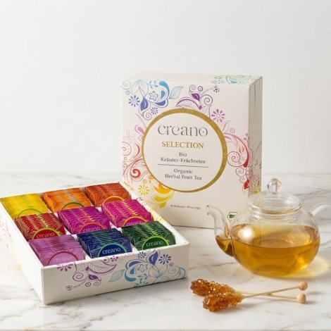 Confezione Regalo di Tisane Bio Creano Premium Frutta ed Erbe - 45 Bustine