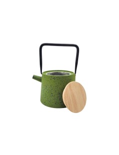Théière en Fonte Vert Mori avec 1200 ml | Design Minimaliste