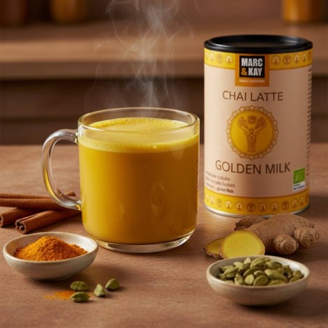 Chai Latte Golden Milk Biologique 250grs – Saveur Enveloppante au Curcuma