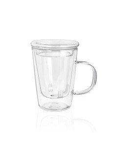 Mug en Verre Premium Teaglass avec Infuseur en Verre Creano - 400ml