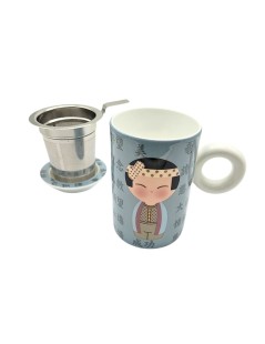 Caneca de Porcelana Hito Blue - 300ml