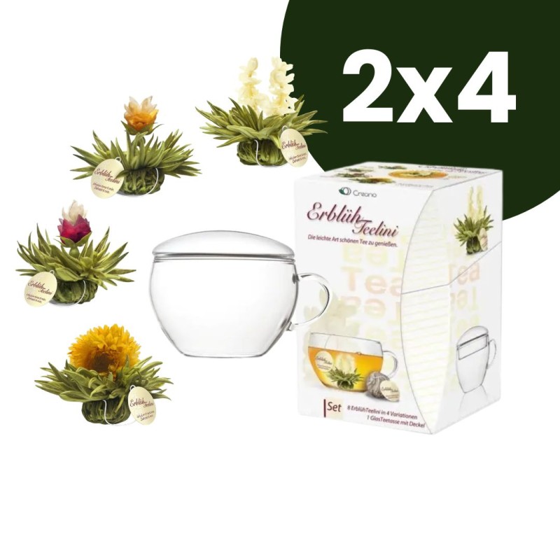 Casella di Tealini con 8 Fiori + Coppa