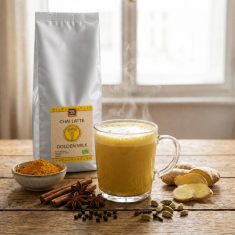 Chai Latte Golden Milk Ecológico 1Kg con Cúrcuma – Antioxidante