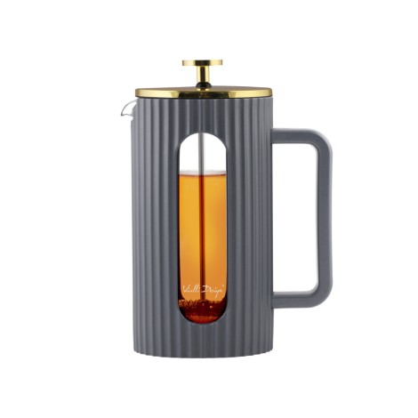 Tea and Coffee Maker Vialli Design 1000ml Grau - Pressstempelkrug